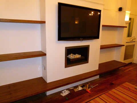 walnut shelving